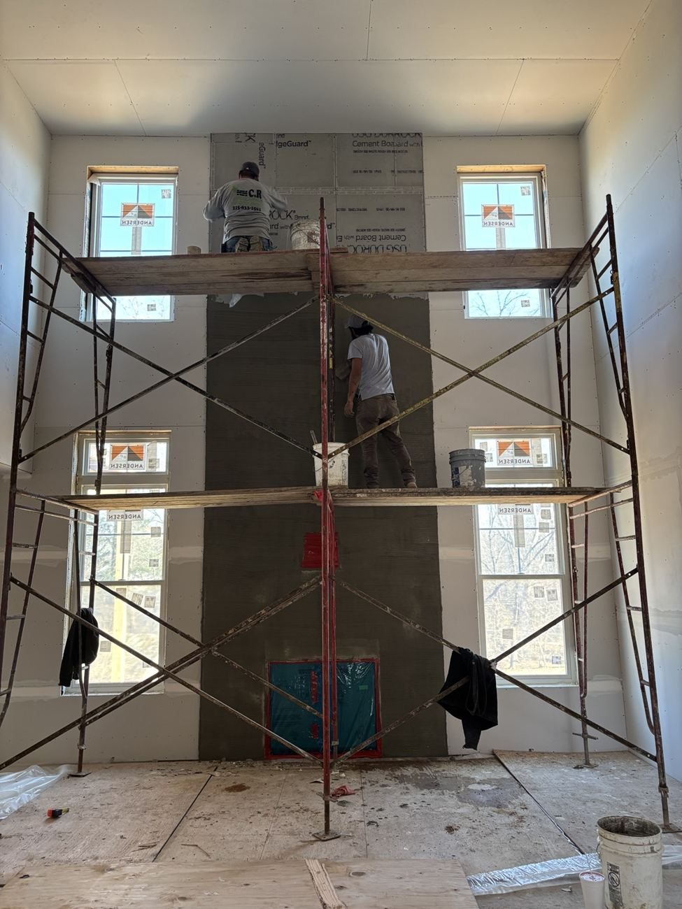 Before: Custom Natural Stone Fireplace — Ambler, PA