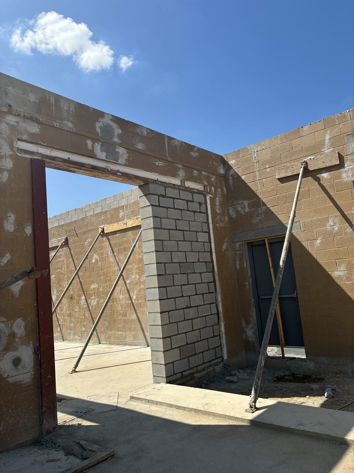 Commercial Block Masonry — Door Opening Modification project photo 1