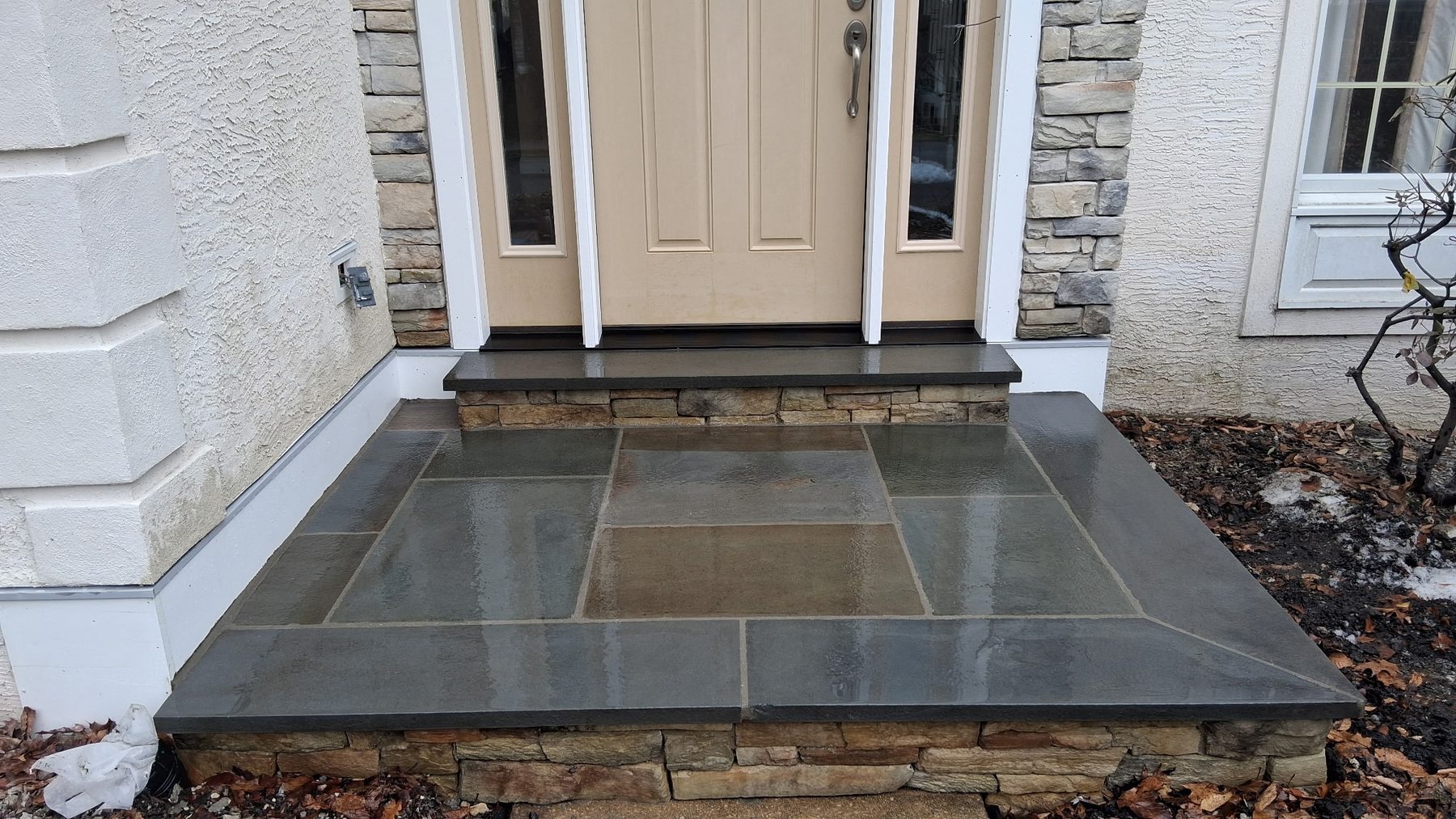Full-Color Bluestone Porch & Stone Veneer project photo 1